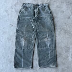 Vintage Y2K Carhartt green double knee work wear carpenter pants